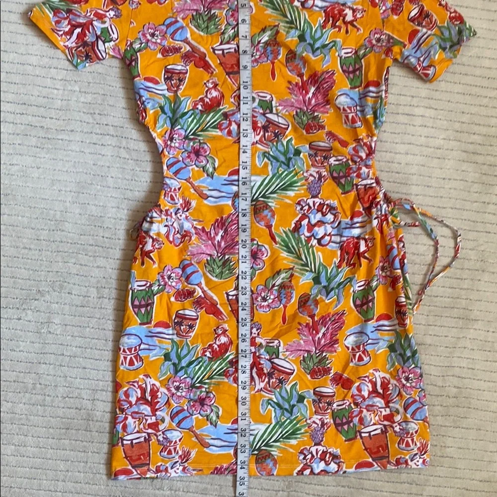 ZARA Vibrant Floral Print Dress - Picture 6 of 9